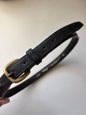 Tory English Bridle Leather Belt with Brass Buckle